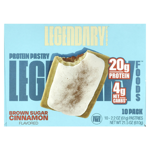 Legendary Foods, Protein Pastry, коричневый сахар и корица, 10 пакетиков, 61 г (2,2 унции)