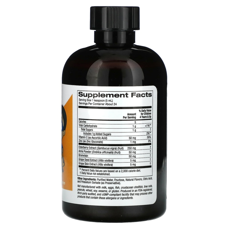 California Gold Nutrition, жидкое средство от аллергии для детей, без спирта, с виноградным вкусом, 118 мл (4 жидк. унции)