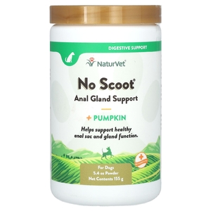 NaturVet, No Scoot, поддержка анальной железы, тыква, для собак, 155 г (5,4 унции)