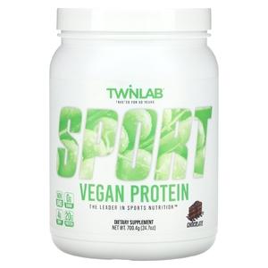 Twinlab, Sport, веганский протеин, шоколад, 700,4 г (24,7 унции) (Товар снят с продажи) 