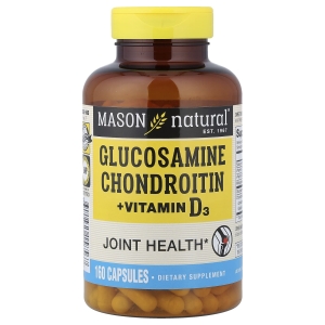 Mason Natural, глюкозамин, хондроитин и витамин D3, 160 капсул (Товар снят с продажи) 