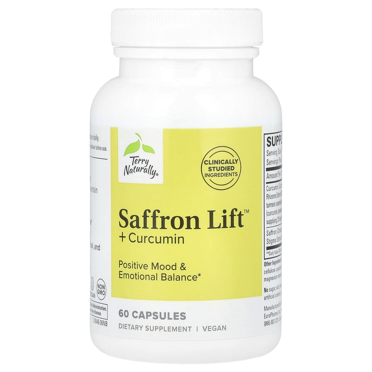 Terry Naturally, Saffron Life + куркумин`` 60 капсул