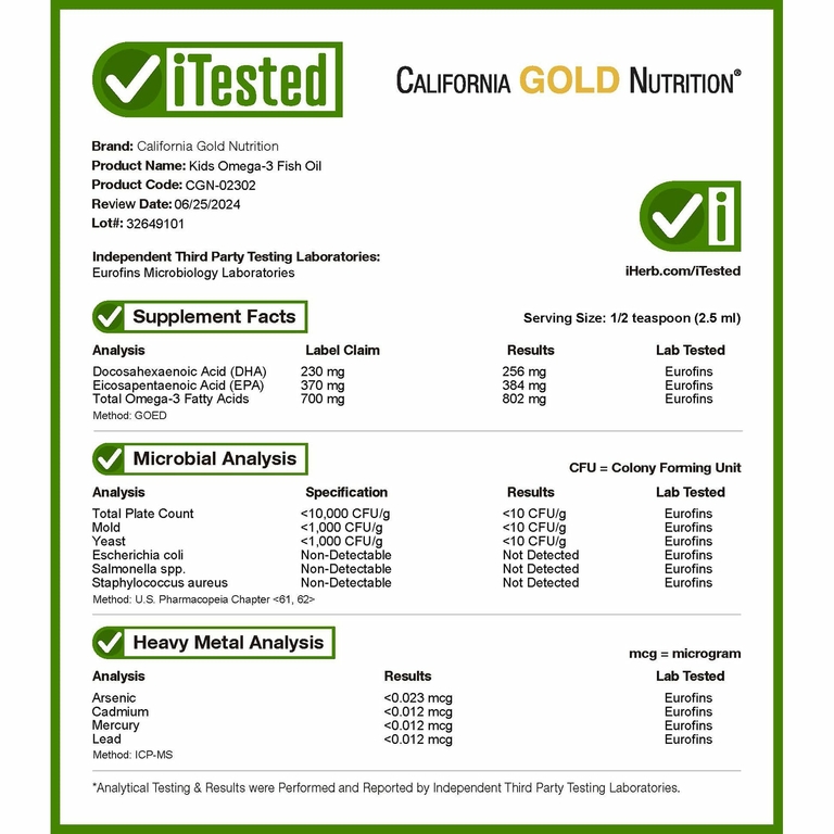 California Gold Nutrition, норвежский рыбий жир с омега-3 для детей, натуральный лимонный вкус, 200 мл (6,7 жидк. унции)
