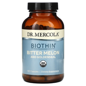 Dr. Mercola, Biothin, горькая дыня и желтокорень, 120 капсул (Товар снят с продажи) 
