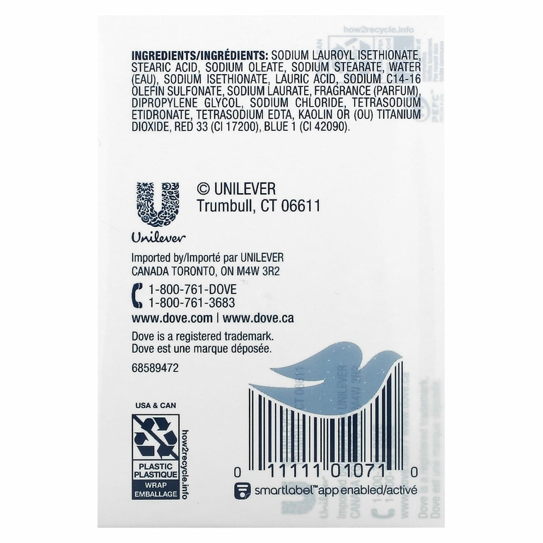 Dove, Расслабляющее мыло, лавандовое масло и ромашка, 4 шт., 106 г (3,75 унции) (Товар снят с продажи) 