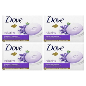 Dove, Расслабляющее мыло, лавандовое масло и ромашка, 4 шт., 106 г (3,75 унции) (Товар снят с продажи) 