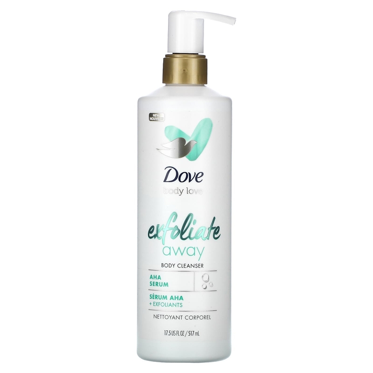 Dove, Body Love, отшелушивающее очищающее средство для тела, 517 мл (17,5 жидк. унц.)