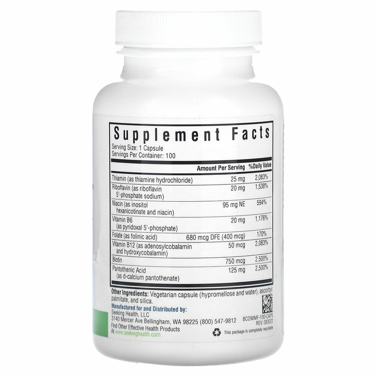 Seeking Health, B Complex MF`` 100 вегетарианских капсул