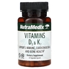 NutraMedix, витамины D3 и К2, 60 растительных капсул