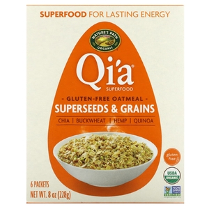 Nature's Path, Qi'a Superfood, овсянка без глютена, семена и злаки, 6 пакетиков по 38 г (Товар снят с продажи) 