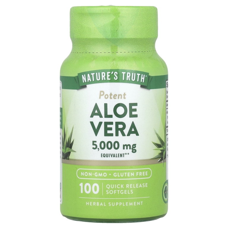 Nature's Truth, Potent, алоэ вера, 5000 мг, 100 капсул быстрого действия