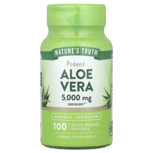 Nature's Truth, Potent, алоэ вера, 5000 мг, 100 капсул быстрого действия