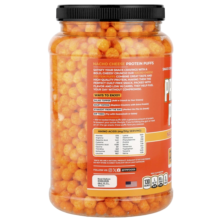 Twin Peaks, Protein Puffs, сыр начо, 300 г (10,6 унции)