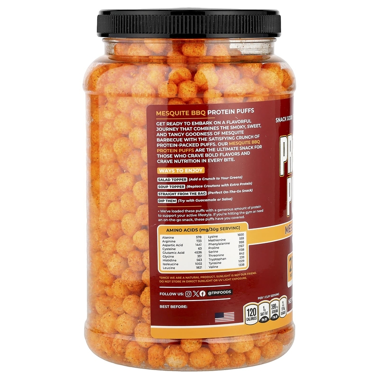 Twin Peaks, Protein Puffs, барбекю из мескита, 300 г (10,6 унции)