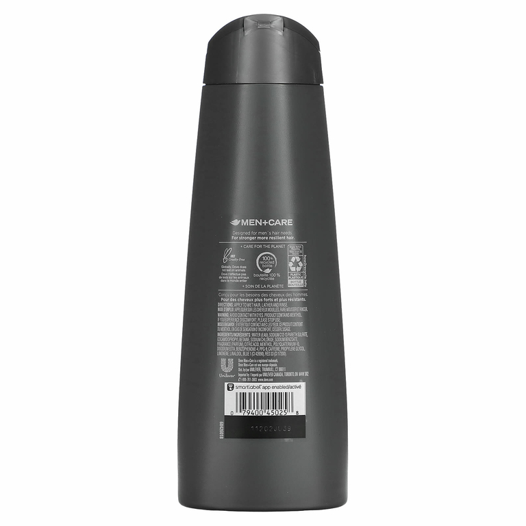 Dove, Men + Care, охлаждающий шампунь, ледяной ментол, 355 мл (12 жидк. унц.) (Товар снят с продажи) 