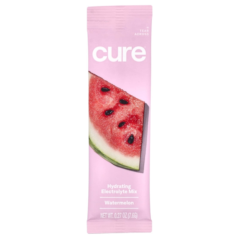 Cure Hydration, смесь электролитов для гидратации, арбуз, 14 пакетиков по 7,6 г (0,27 унции) каждый
