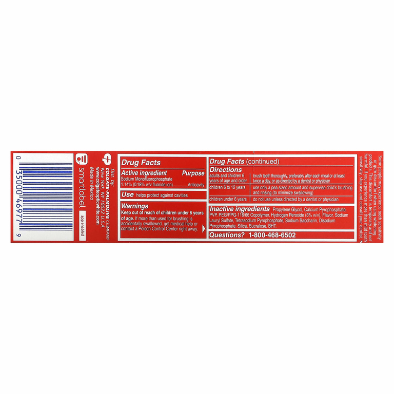 Colgate, Обновляющая зубная паста Optic White, 85 г (3,0 унции)