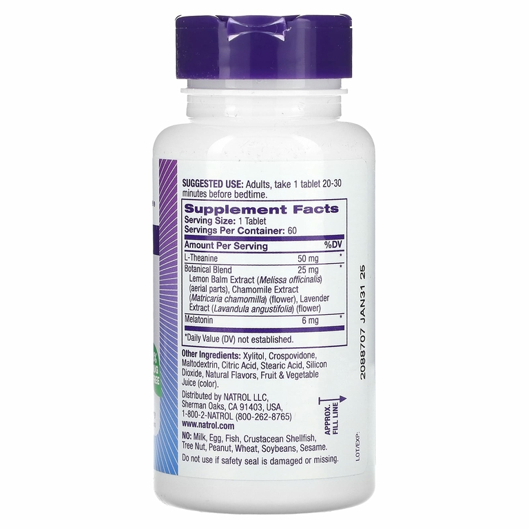 Natrol, Sleep + Calm, малина`` 60 таблеток (Товар снят с продажи) 