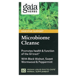 Gaia Herbs, Microbiome Cleanse, 60 веганских жидких фитокапсул