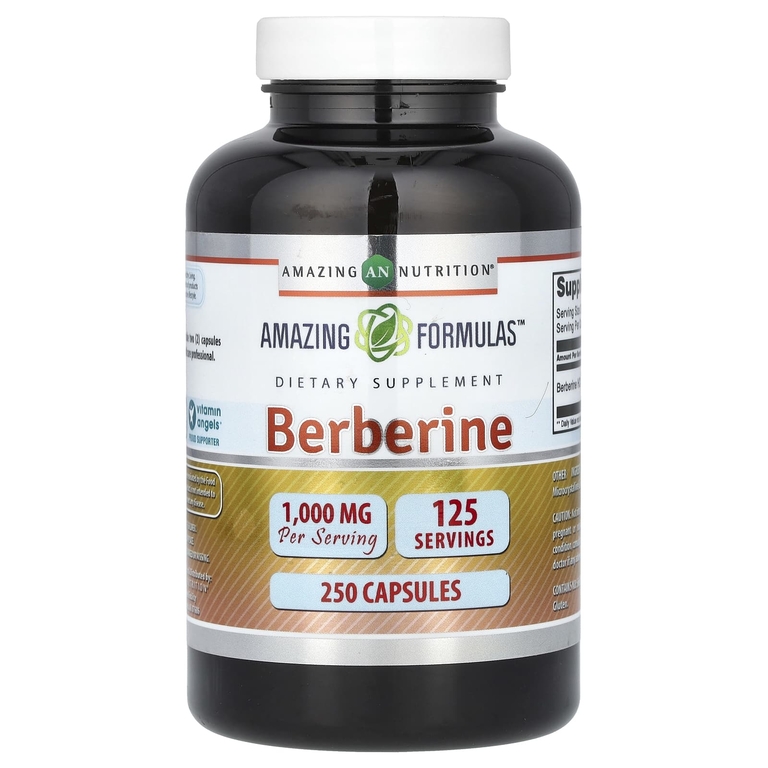 Amazing Nutrition, берберин, 250 капсул (500 мг в 1 капсуле)