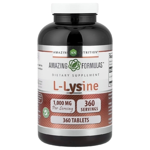 Amazing Nutrition, L-лизин, 1000 мг, 360 таблеток