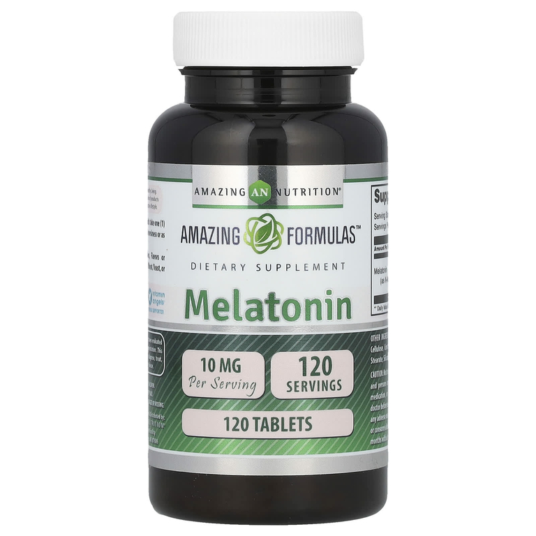 Amazing Nutrition, Мелатонин, 10 мг, 120 таблеток