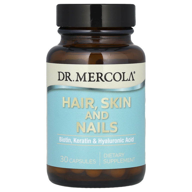 Dr. Mercola, Волосы, кожа и ногти, 30 капсул