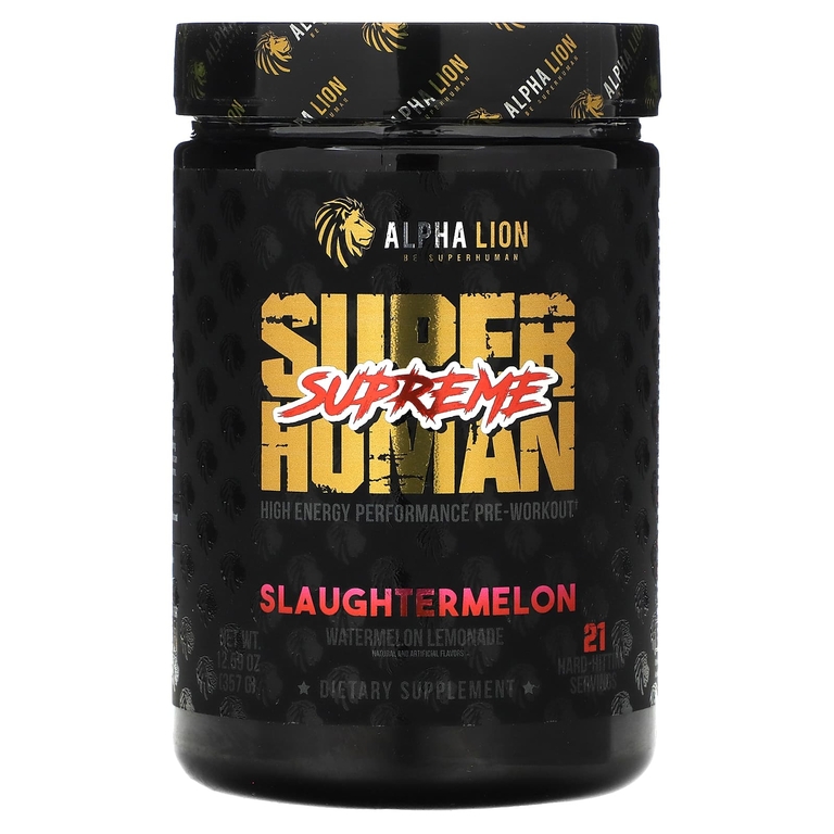 ALPHA LION, SuperHuman Supreme, дыня, арбузный лимонад, 357 г (12,59 унции)