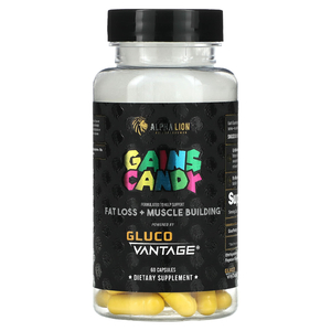 ALPHA LION, Gains Candy, Gluco Vantage, 60 капсул