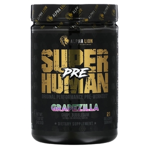 ALPHA LION, SuperHuman Pre, Grapezilla, виноградная жвачка, 342,3 г (12,07 унции)