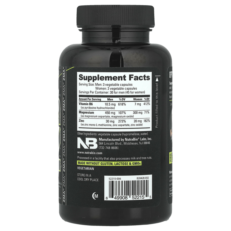 NutraBio, ZMA`` 90 капсул