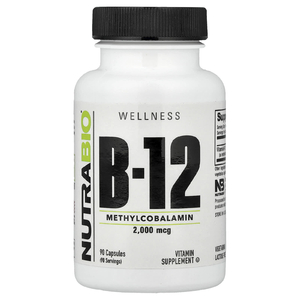 NutraBio, Витамин B12, 2000 мкг, 90 капсул