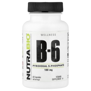 NutraBio, витамин B6, 100 мг, 60 капсул (Товар снят с продажи) 