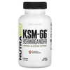 NutraBio, KSM-66, ашваганда`` 60 капсул