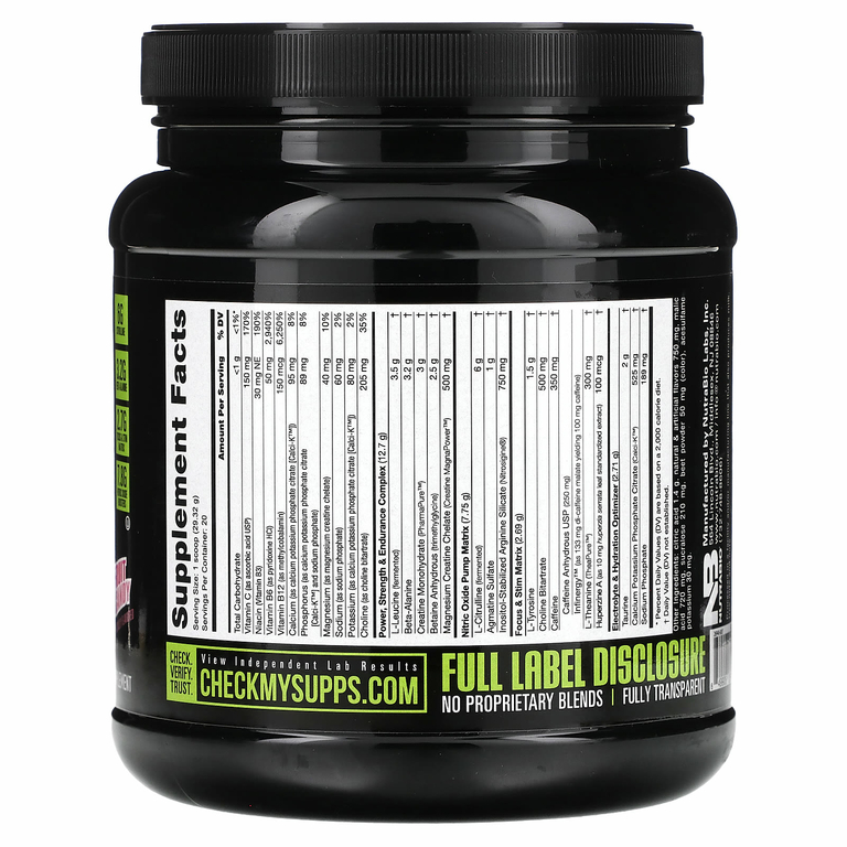 NutraBio, Pre-Workout Performance Igniter, конфеты из драконьего фрукта, 586 г (1,29 фунта)