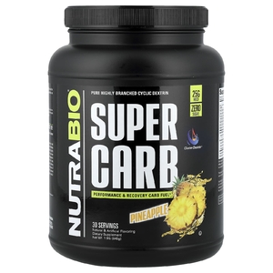 NutraBio, Super Carb, ананас, 840 г (1,9 фунта)