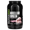 NutraBio, Мицеллярный казеин, клубничное мороженое, 907 г (2 фунта)