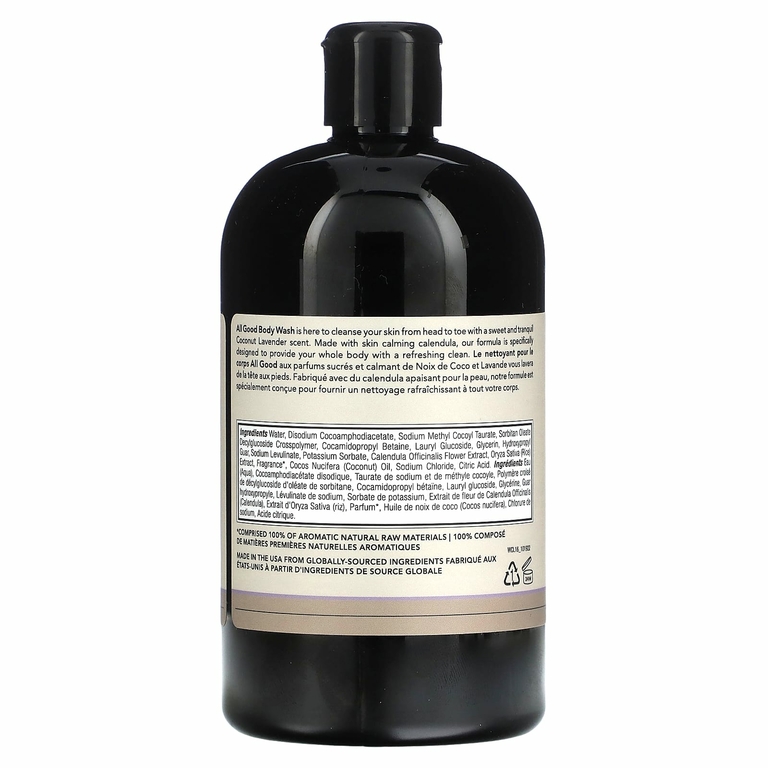 All Good Products, Гель для душа, кокос и лаванда, 0,47 л (16 жидк. унц.) (Товар снят с продажи) 