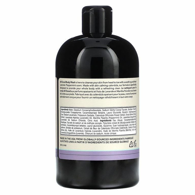 All Good Products, Гель для душа, лаванда и перечная мята, 0,47 л (16 жидк. унц.) (Товар снят с продажи) 