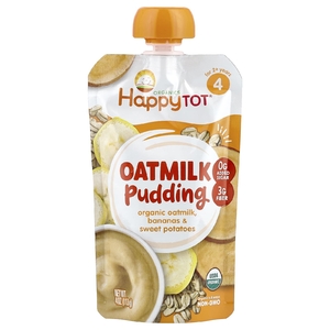 Happy Family Organics, Happy Tot, овсяный пудинг, этап 4, органическое овсяное молоко, бананы и батат, 113 г (4 унции)