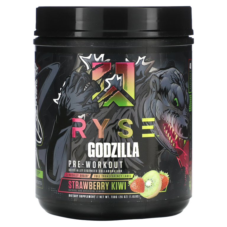RYSE, Годзилла, перед тренировкой, со вкусом клубники и киви, 738 г (1,6 фунта)