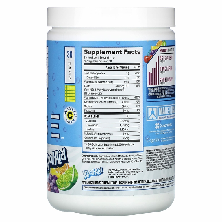 RYSE, Element Series, BCAA Focus, Kool-Aid, тропический пунш, 333 г (11,7 унции)