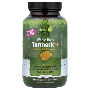 Irwin Naturals, Whole-Body Turmeric™ и Curcumin C3 Complex®, 120 желатиновых капсул