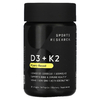 Sports Research, витамины D3 и K2, растительная добавка, 30 растительных капсул