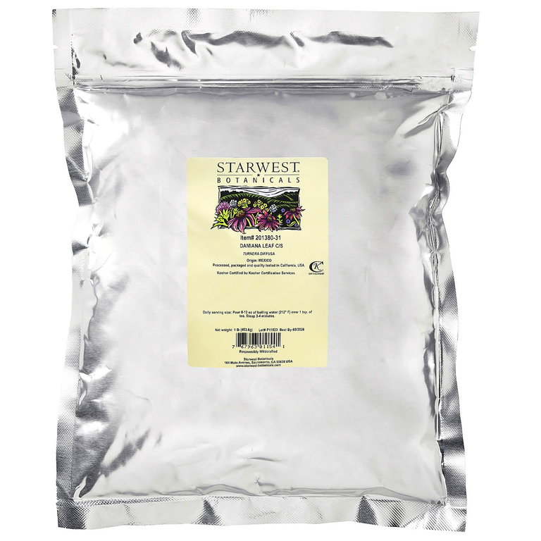 Starwest Botanicals, Daminana Leaf C / S, 453,6 г (1 фунт)