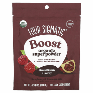 Four Sigmatic, Boost, органический суперпорошок, без кофеина, малина и гранат, 140 г (4,94 унции)