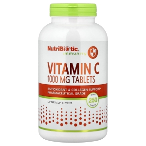NutriBiotic, Immunity, витамин C, 1000 мг, 250 веганских таблеток