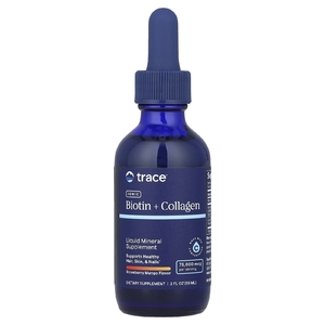Trace, Ionic Biotin + Collagen, клубника и манго, 75000 мкг, 59 мл (2 жидк. унц.)