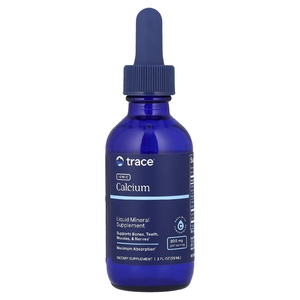 Trace Minerals ®, Ионный кальций, 200 мг, 59 мл (2 жидк. Унции)