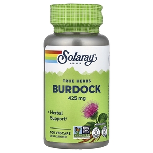 Solaray, True Herbs, лопух, 425 мг, 100 растительных капсул
